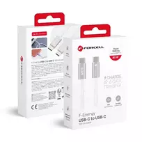 Forcell F-Energy Cafule Flat CCFN23 data transfer and charging cable | USB-C to USB-C | QC 4.0, PD | 60W | 1.2m | white