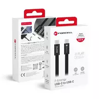 Forcell F-Energy Cafule Flat CCFN23 data transfer and charging cable | USB-C to USB-C | QC 4.0, PD | 240W | 1.2m | black