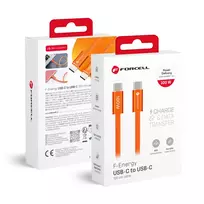 Forcell F-Energy ACYH23 data transfer and charging cable | USB-C to USB-C | QC 4.0, PD | 100W | 1.2m | orange