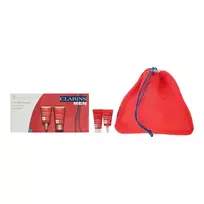 Clarins Set: Men, Organic Red Ginseng, Revitalizing, Day  AND  Night, Gel, For Face, 2 ml Sample + Men, Energising, Eye Gel, 3 ml
