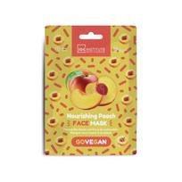 Maitinamoji lakštinė veido kaukė sausai odai IDC Institute GoVegan Nourishing Peach Face Mask, 23 g