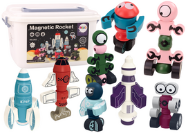 Magnetinis konstruktorius „Kosmosas“ – 56 detalių rinkinys