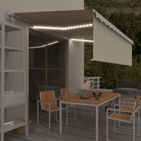 Automatinė markizė su uždanga/LED/vėjo jutikliu kreminė 5x3m