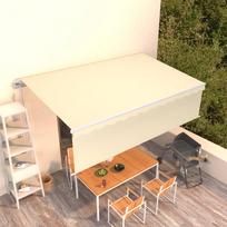 Automatiniu būdu ištraukiama markizė su uždanga kreminė 5x3m