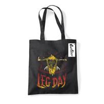 Letter Shoppe (Zombie Leg Day) Black Tote Bag
