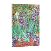 2026 Van Gogh's Irises Mini 12-month Horizontal Hardcover Flexi Dayplanner 2026 (Elastic Band Closure)