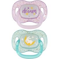 Canpol babies NIGHTGLOW Girl čiulptukas 0-6 m 2 vnt.