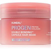 KUNDAL Progen Double Bonding Capsule Hair Mask atkuriamoji kaukė pažeistiems plaukams aromatas Violet Muguet 180 g