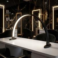 LED kosmetologinė lempa Moon 50W – stalinė, bešešėlinė, juoda