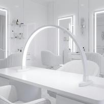 LED kosmetologinė lempa Moon 50W – stalinė, bešešėlinė, balta