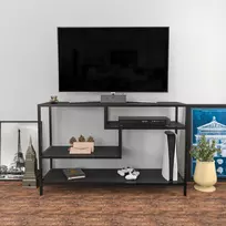 TV stovas, Hanah Home, antracitas Juoda, 120 x 75 x 39, cm