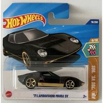 Hot Wheels Mainline Modeliukas 71 Lamborghini Miura SV Black Short Card (yra Sandėlyje)