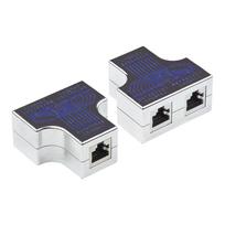 Modular T-Adapter, 1x RJ45-Buchse an 2x RJ45-Buchse, Belegung 1:1, Good Connections (GC-N0153)