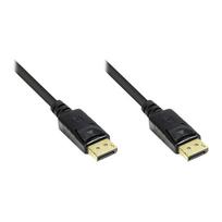 Good Connections Anschlusskabel DisplayPort 1.2 - Stecker inkl. Verriegelungsschutz - vergoldet - schwarz - 0,5m