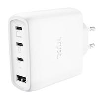 Ładowarka biała MAXO GaN 65W 3xUSB-C 1xUSB-A
