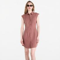 Sukienka Calvin Klein Tencel Linen Sl Mini Shirtdress Sierra Brown - Dydis S (LV044F015G 41J Suknelės)