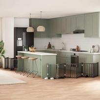 Varteliai šunims su durimis, 12 segmentų, juodi, 600cm, tuopa