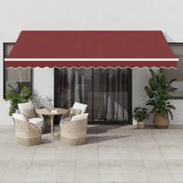 Automatinė ištraukiama markizė, bordo spalvos, 450x350cm