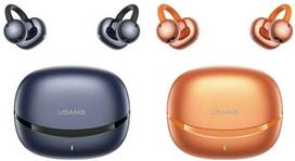 TWS USAMS R03 Echo Clip-on Bluetooth 6.0 belaidės oranžinės ausinės