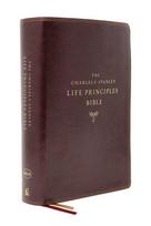 NKJV, Charles F. Stanley Life Principles Bible, 2nd Edition, Leathersoft, Burgundy, Comfort Print