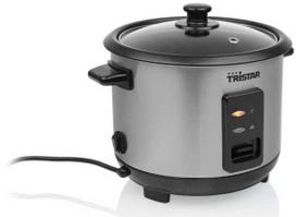 Tristar | RK-6146 | Rice cooker | 400 W | 1 L | Number of programs 0 | Juodas/Nerūdijantis plienas