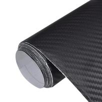 vidaXL 3D Automobilio plėvelės, 2vnt., juodos spalvos, 100x150cm