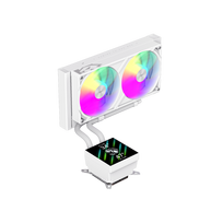 Gamemax CPU Liquid Cooler | GLACIER 240 LCD WH | White