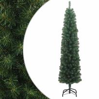 Plona dirbtinė Kalėdų eglutė su stovu žalia 240cm PVC