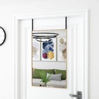 Veidrodis ant durų auksinis 50x80cm stiklas ir aliuminis