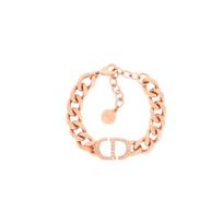 Dior Montaigne Metalo Apyrankė Su Cirkoniais Moterims Rožinio Aukso B1630MTGCY-D12P F,Rose Gold