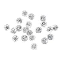 20PCS Slip Resistant Earring Backs Silver Secure Fit Loss Proof Backings Earring Fasteners Suitable for Studs Earrings