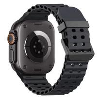 Silicone Band Bracelet for Apple Watch 10 42mm 46mm Ultra 2 1 49mm 9 8 7 45mm 44mm Sports Breathable Strap Iwatch 6 5 4 SE Bands For apple watch 44mm juoda
