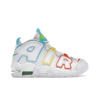Nike Air More Uptempo GS Balti Vaivorykštiniai Vaikų Sportbačiai Daugiaspalviai Opti-Yellow Saugos Oranžiniai FJ4624-100 35.5