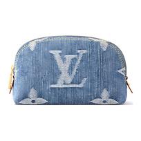 Louis Vuitton Džinsinė serija Pochette Cosmétique PM Monogramos drobė Užtrauktukas Kosmetinė krepšys Vyriška kosmetinė krepšys Mėlyna M24316 Basic Set (Bag+Dust Bag)