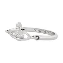 Vivienne Westwood Vendome 3D Dvipusis Saturnas 925 Sidabro Žiedas Unisex žiedas 6404001101P019P019 Box,S