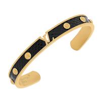 Louis Vuitton Initiales Classic Letter Design Bracelet Women bracelet Black Gold M1862M Basic Packaging-Dust Bag+Box,S