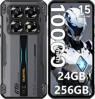 OUKITEL WP60 5G mobilusis telefonas 24GB+256GB 10000mAh 7.2  ekranas 108MP Android 15 juoda