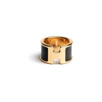 Hermes Olympe Unikalus Avant-Gardiškas Aukščiausios Klasės Metalinis Žiedas Unisex žiedai Juodas H500059FC89M S