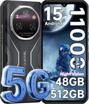 OUKITEL WP55 Pro 5G mobilusis telefonas 48GB+512GB/2TB 11000mAh 6.6  ekranas 108MP Android 15 juoda