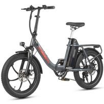 Maxtron mopedas - Elektrinis dviratis - 350 W variklis - 48 V 20 Ah baterija - Nuvažiuojamas atstumas 70 km. Max25KM/H - Matinė pilka pilka