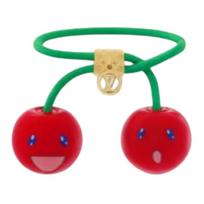Louis Vuitton x Takashi Murakami Collaboration Hair Tie Unisex Accessories Red M02901 Box+Shopping Bag