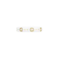 Gucci Icon Susipynę Dvigubi G Auksinis Žiedas Unisex žiedai Baltas 679262-J85V5-8062 11