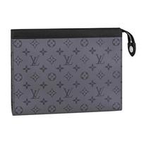 Louis Vuitton Pochette Voyage MM Monogram Eclipse Reverse Drobė Vyriškos Kosmetinės Pilka M69535 Basic Set (Bag+Dust Bag)