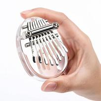 8 klavišai Mini Kalimba Nykštis Pianinas Pirštas Perkusija Krištolinis žaislas Muzikinė dovana white