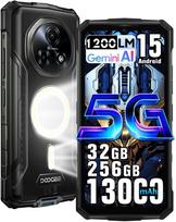 DOOGEE Fire7 PRO 5G Mobilusis telefonas 32GB+256GB 13000mAh 6.56  Ekranas 64MP Android 15 Išmanusis telefonas pilka spalva