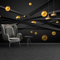 Tapetai Modernus paprastas geometrinis apskritimas sieninis paveikslas Svetainės sofa Miegamojo fonas Namų dekoras 200 cm(W) x 140 cm(H)