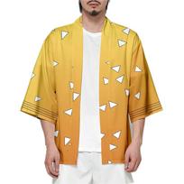 Anime veikėjai Kamado Tanjirou Cosplay kostiumas Rožinis Kamade Zezeko Kimono vyrams moterims Vasarinis japoniškas Haori Kimono paplūdimiui M