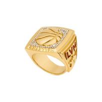 Louis Vuitton X NBA Collaboration Trophy Ring Metal Ring Unisex Jewelry Gold MP3057+MP3058 L