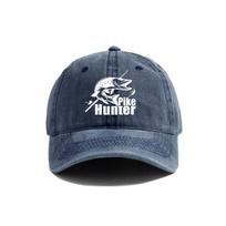 Lydekų Medžiotojo Kepuraitė Su Snapeliu Dėvėta Kepurė Kepurė Žvejys Unisex Žvejyba Unisex Retro Lauko Vasaros Reguliuojama Kepurė MZ-168