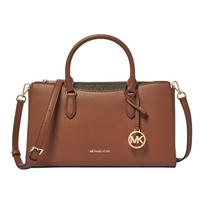 Michael Kors Arden Odinė rankinė su užtrauktuku, vidutinio dydžio, moteriška, ruda 35S6G4XS2L-LUGGAGE Basic Set (Bag+Dust Bag) brown
